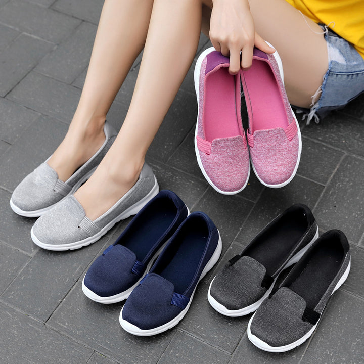 Damen nan leichte Strick-Slipper mit dämpfender Komfortsohle Drune