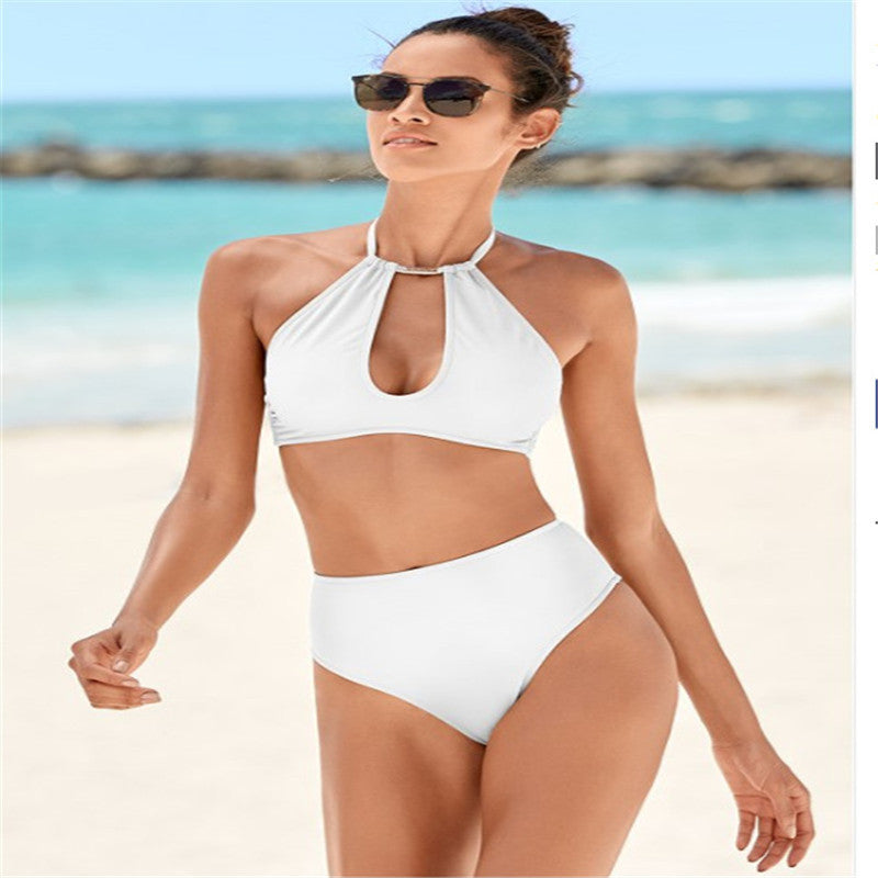 Damen Hochgeschnittener Bikini mit elegantem Halter-Design Drune