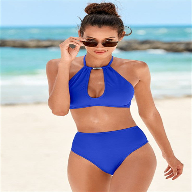 Damen Hochgeschnittener Bikini mit elegantem Halter-Design Drune