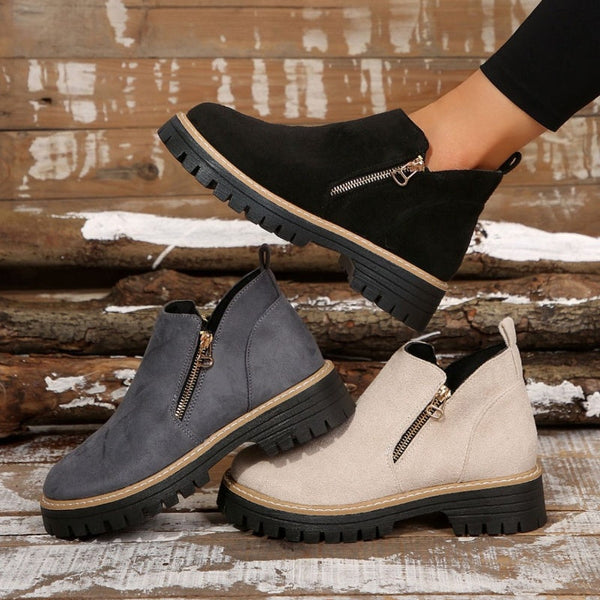 Drune | klassische Leder-Stiefeletten für Damen
