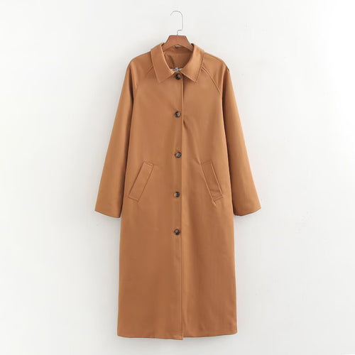 Drune | Klassischer Lange Trenchcoat - Zeitloses Design - Knopfverschluss - Lässige & Büro Herbstoberbekleidung