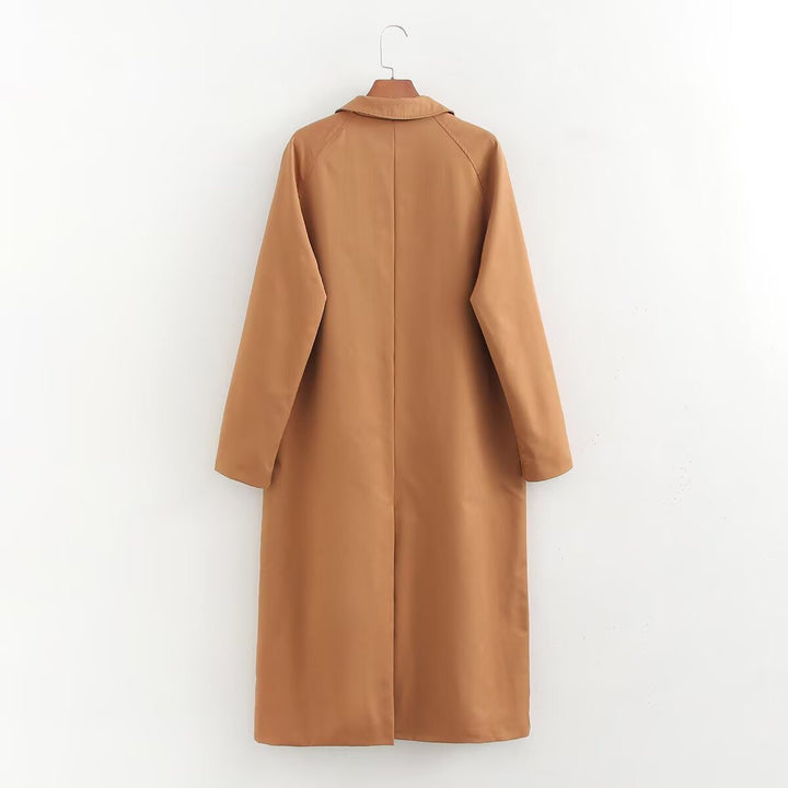 Drune | Klassischer Lange Trenchcoat - Zeitloses Design - Knopfverschluss - Lässige & Büro Herbstoberbekleidung