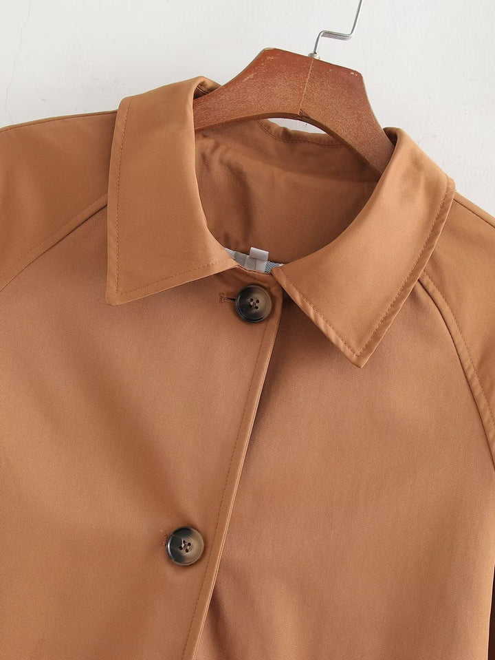 Drune | Klassischer Lange Trenchcoat - Zeitloses Design - Knopfverschluss - Lässige & Büro Herbstoberbekleidung