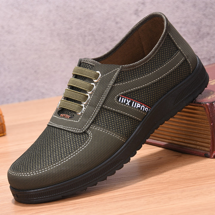 Herren nan atmungsaktiver Freizeit-Sneaker mit Mesh-Textiloberseite, gepolstertem Komfortfußbett und griffiger rutschfester Gummilaufsohle Drune