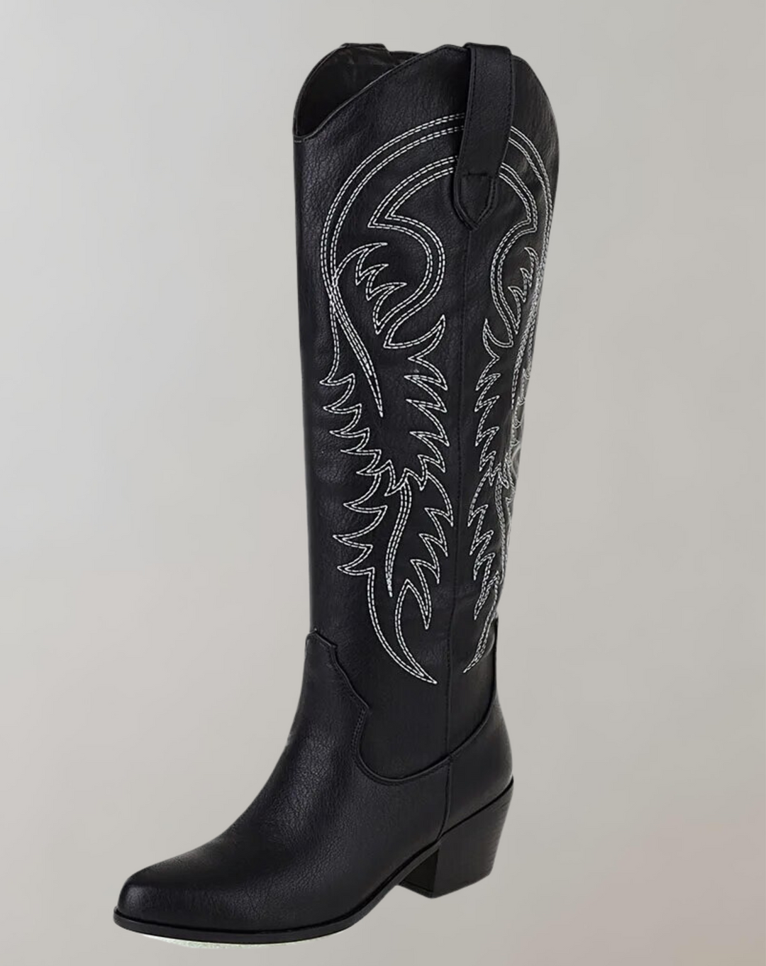 Drune | Bestickte Kniehohe Westernstiefel