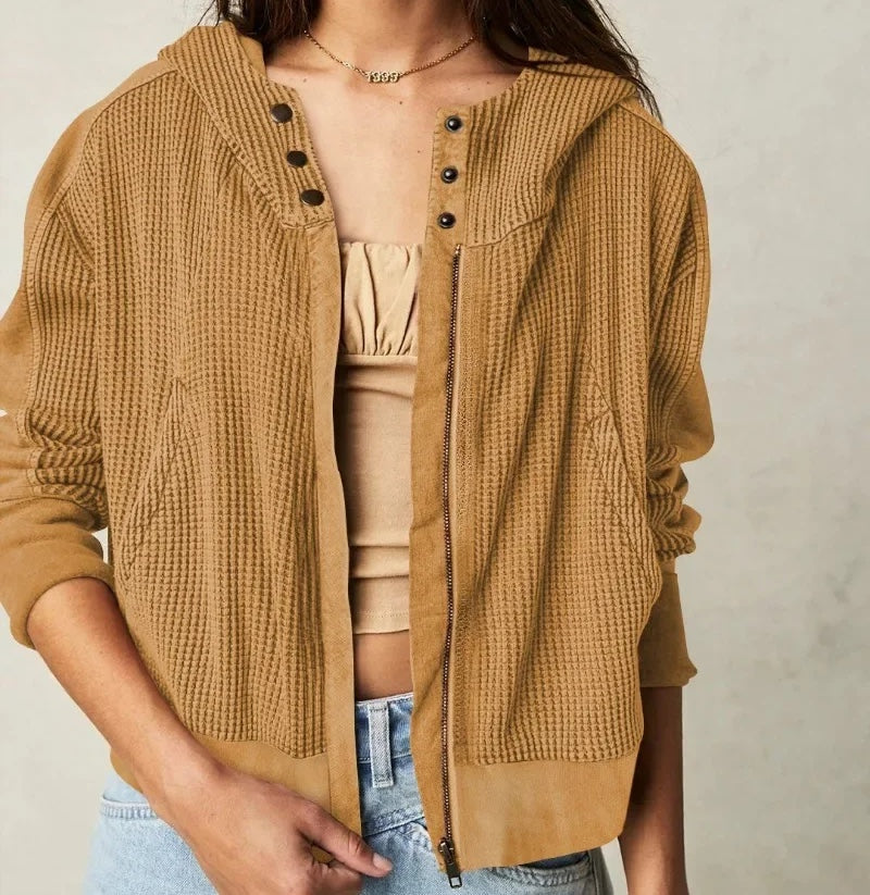 Drune | Lässiger Hoodie mit Strukturiertem Gewebe Weich und Bequem Perfekt Für Den Alltag
