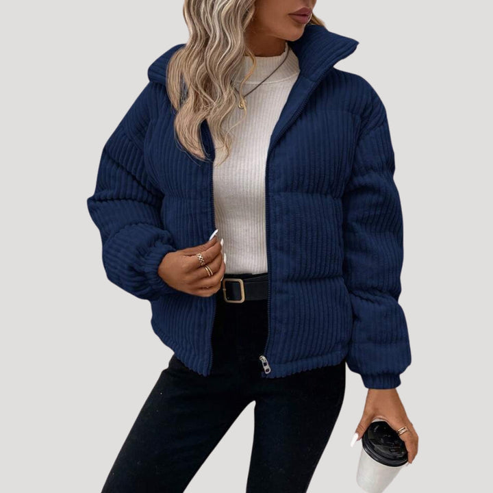 Drune | Damen Cordjacke mit Fleece-Futter Winterstil