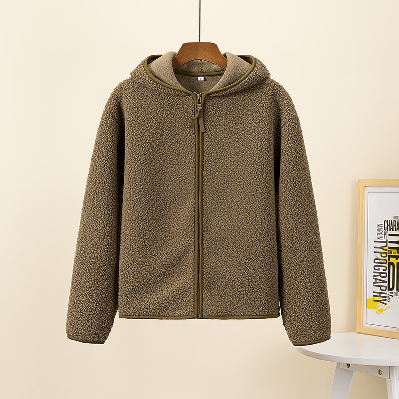 Drune | Warme Fleecejacke für Damen, Langarm-Sweatshirt mit Reißverschluss