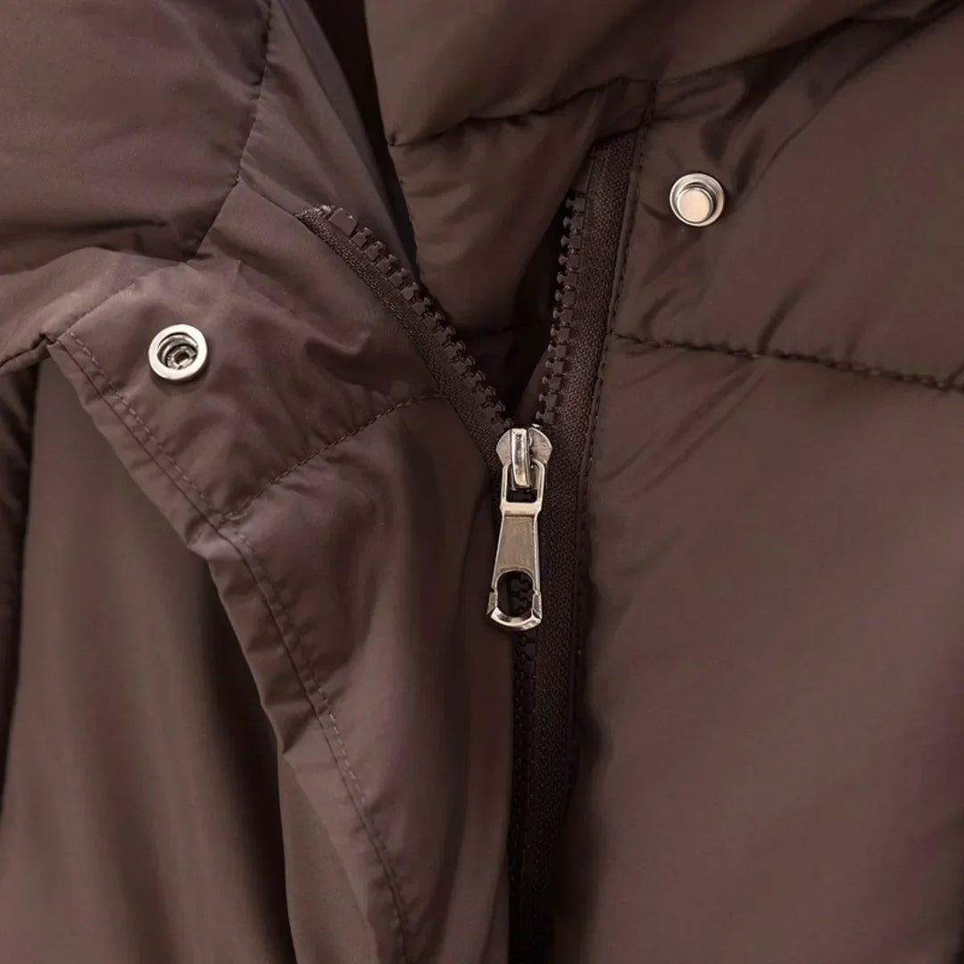 Drune | Warme Pufferjacke mit Gürtel Leicht und Stilvoll Perfekt Für Kalte Tage