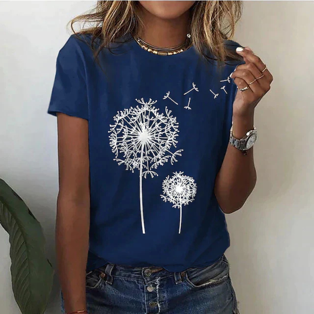 Drune | T-Shirt Mit Kurzarm Bedruckt Lässig