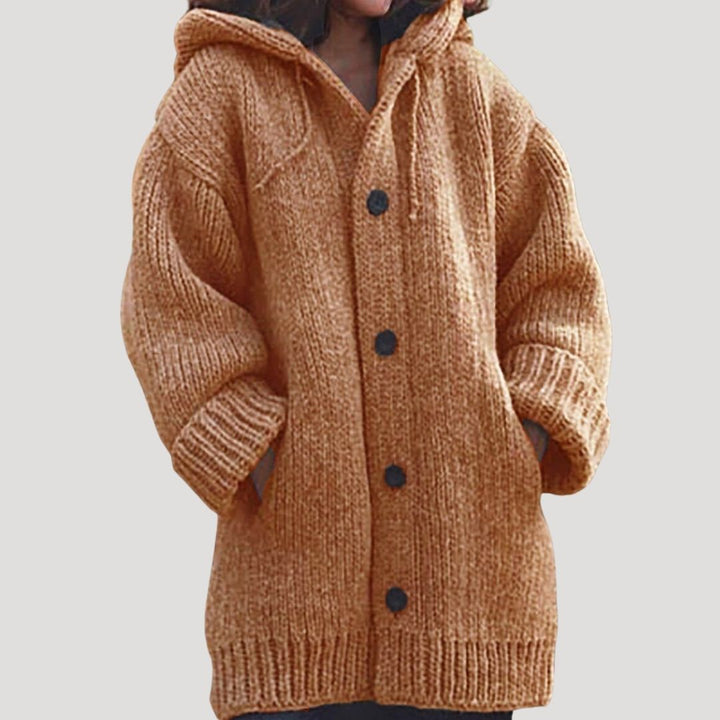 Drune | Damen grob gestrickter Wollwintermantel