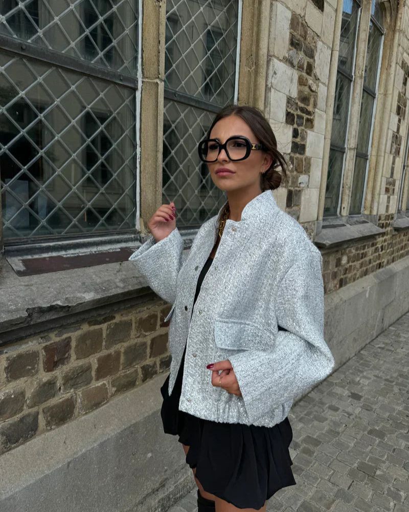Drune | Pailletten Bomberjacke