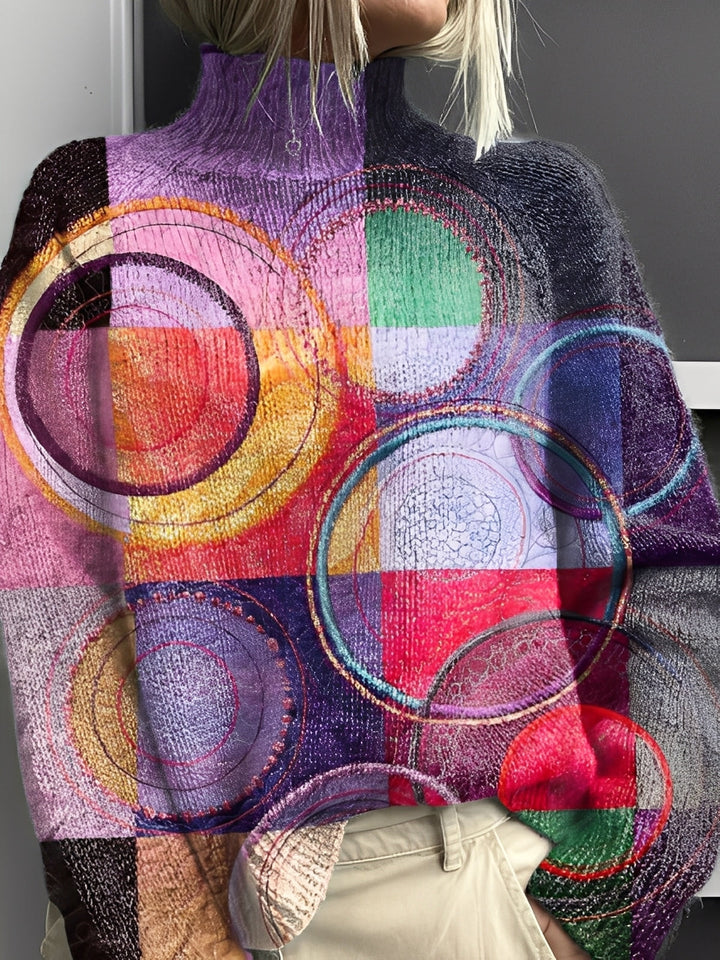 Drune | Moderne, lebendige Damen-Rollkragenpullover