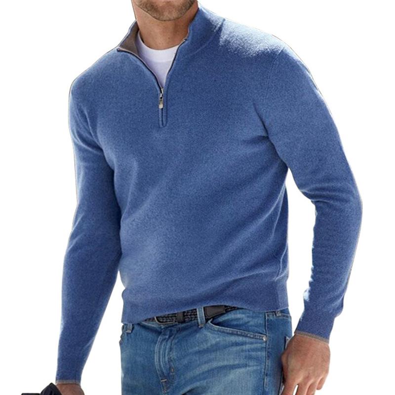Drune | Klassischer Herren-Pullover mit Reißverschlusskragen