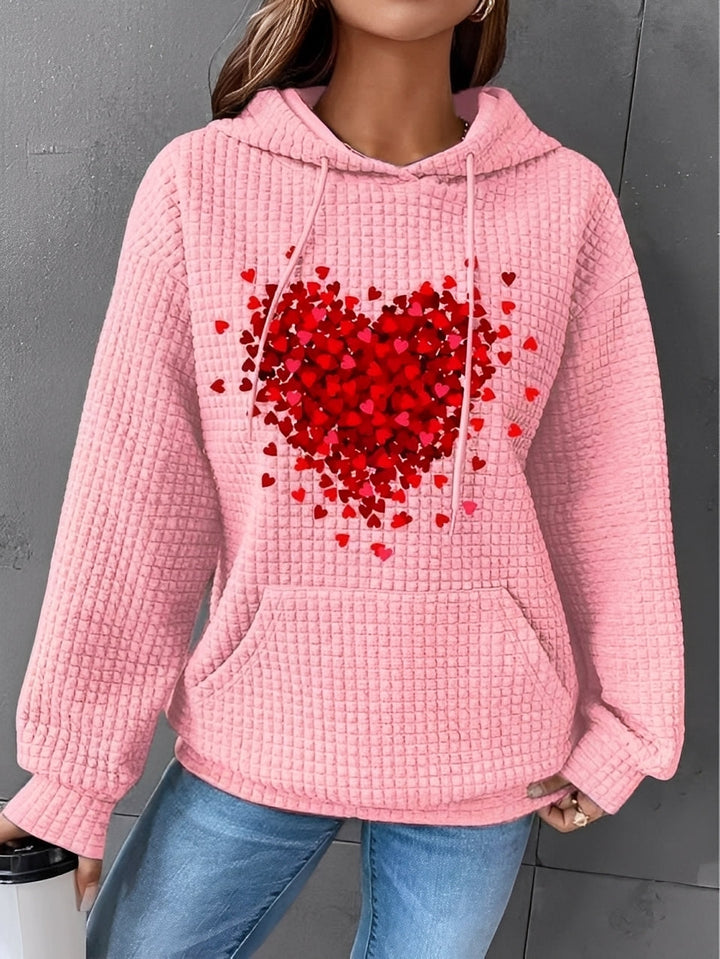 Drune | Bedruckter, Warmer Kapuzensweatshirt für Frauen