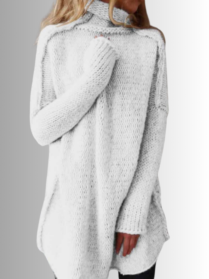 Drune | Stylish long sweater with a high neckline