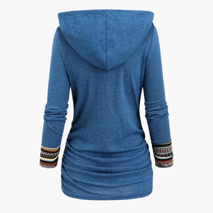 Drune | Stylischer Kapuzenpullover mit ethnischem Druck für Damen