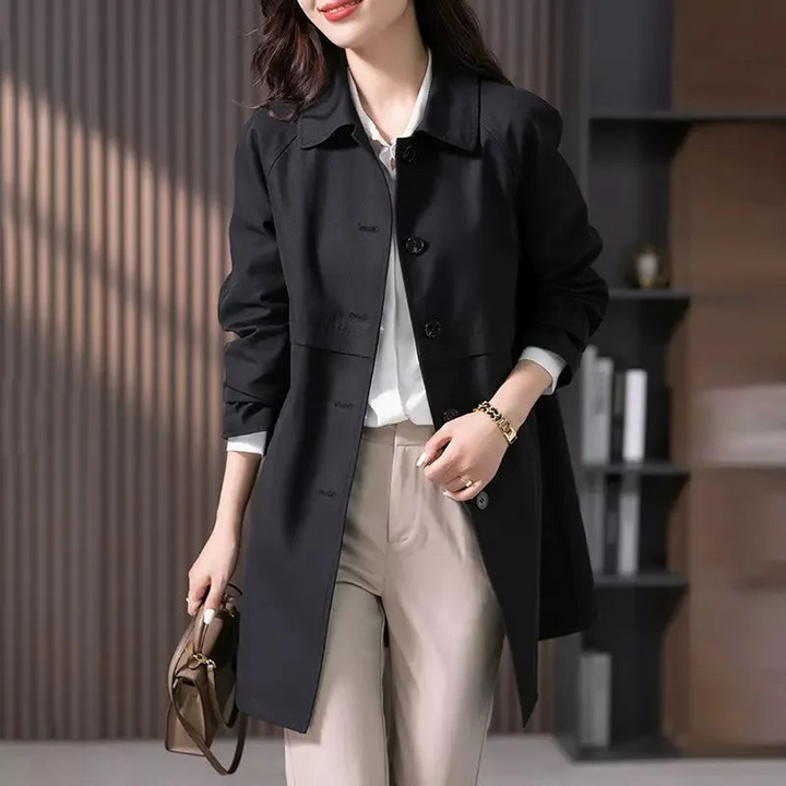 Drune | Einreiher Kurzer Trenchcoat für Damen