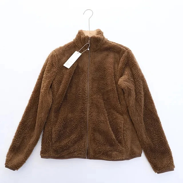 Drune | Weiche Sherpa Zip Up Hohe Kragenjacke, Fleeceweste