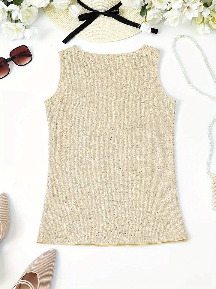 Drune | Elegantes Ärmelloses Top mit Pailletten