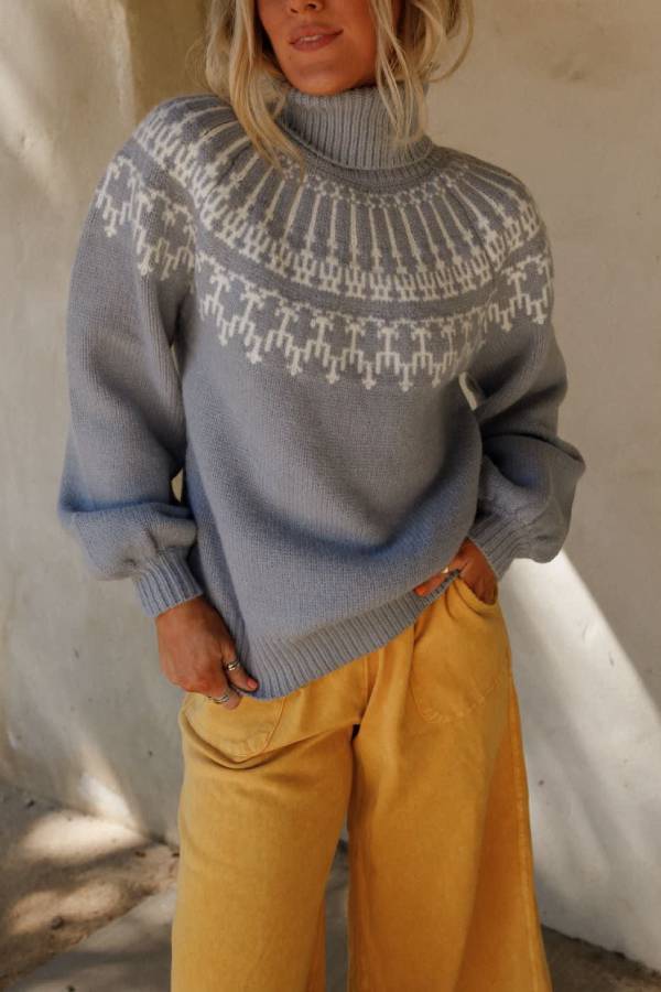 Drune | Weihnachts Verdickte Rollkragen Langarm Gestrickter Pullover