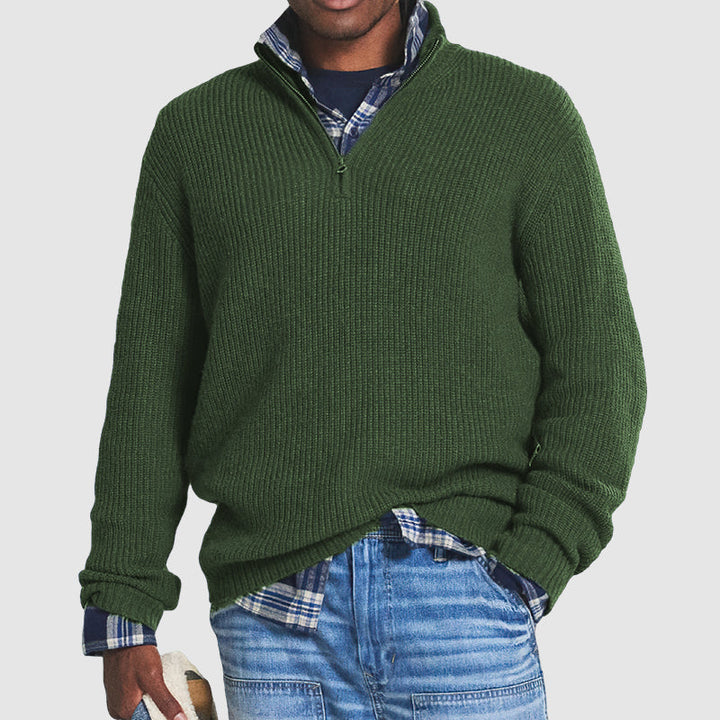 Drune | Herren Business Casual Pullover mit Reissverschluss