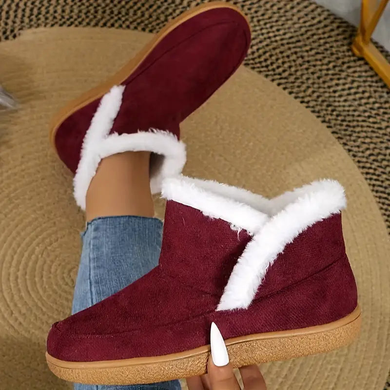 Drune | Damen Plüschfell Winter Stiefeletten