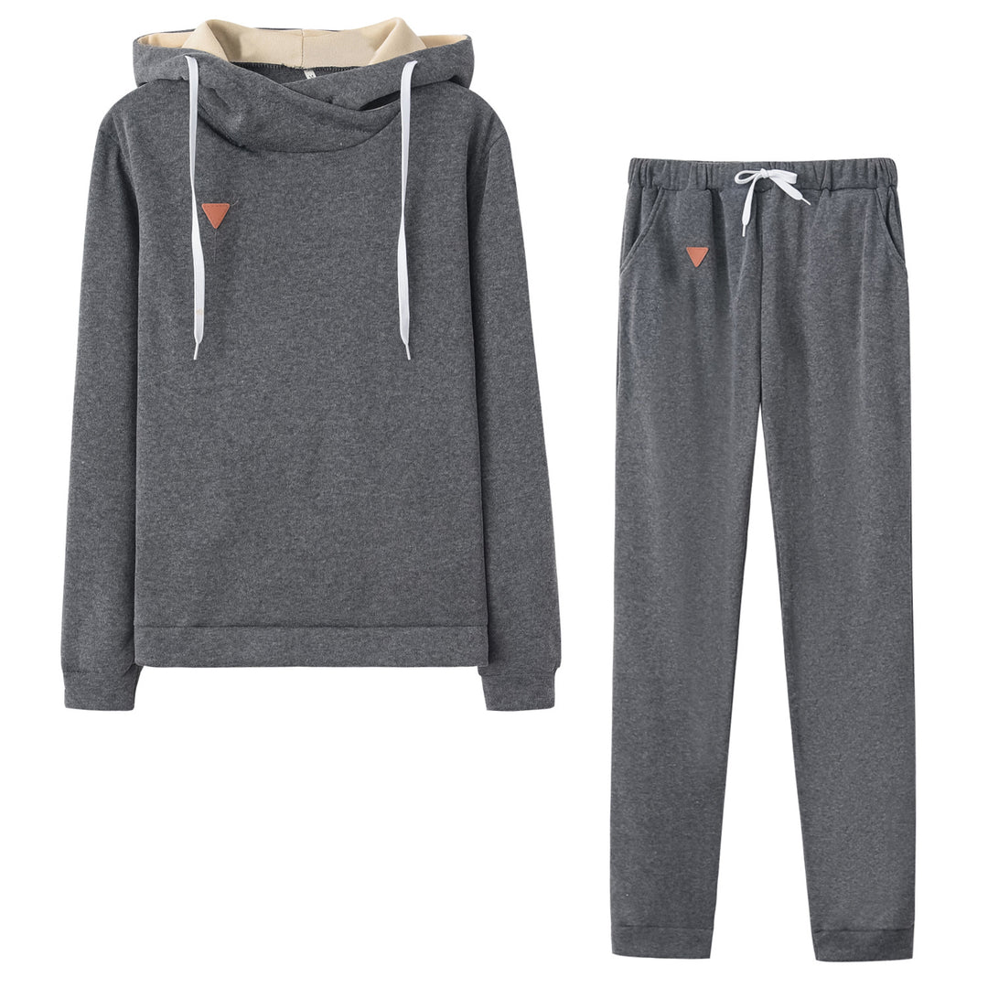 Damen gemütliches Hoodie- und Jogginghose-Set Drune