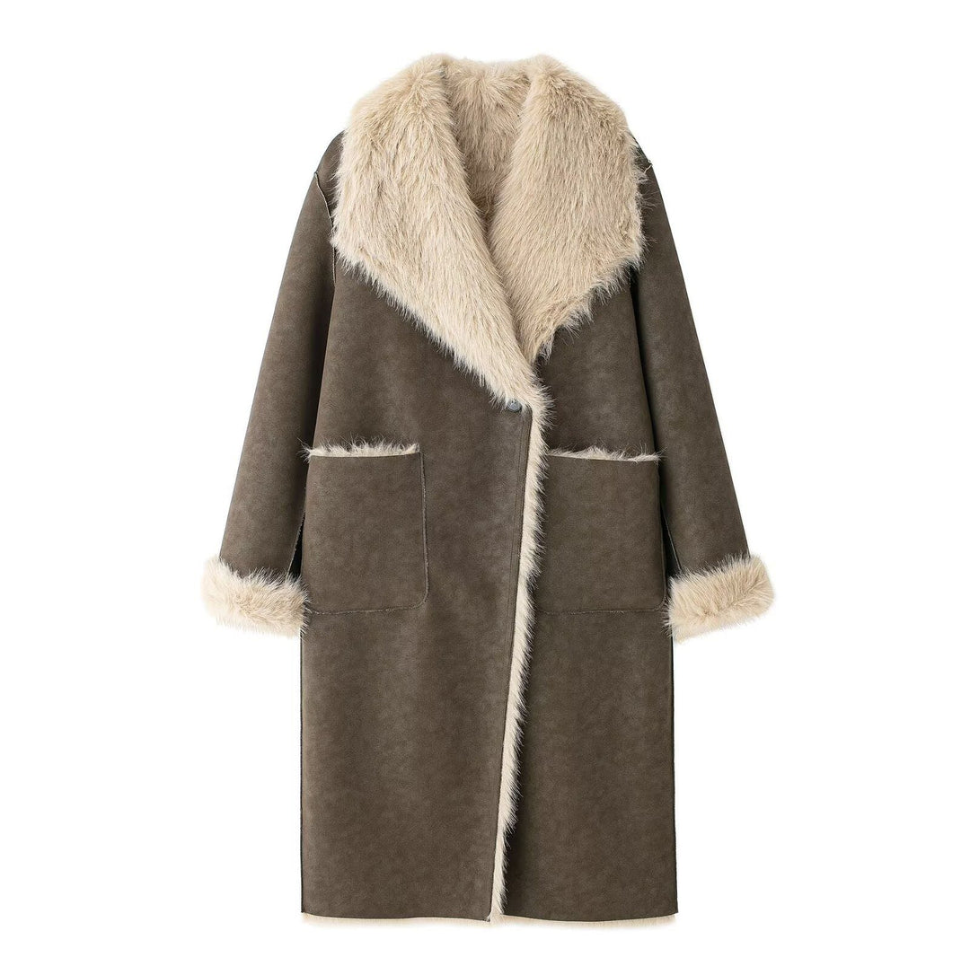 Drune | Shearling-gefütterter Mantel - Vintage-inspirierte Wärme - Kunstleder - Winter-Statement-Stück