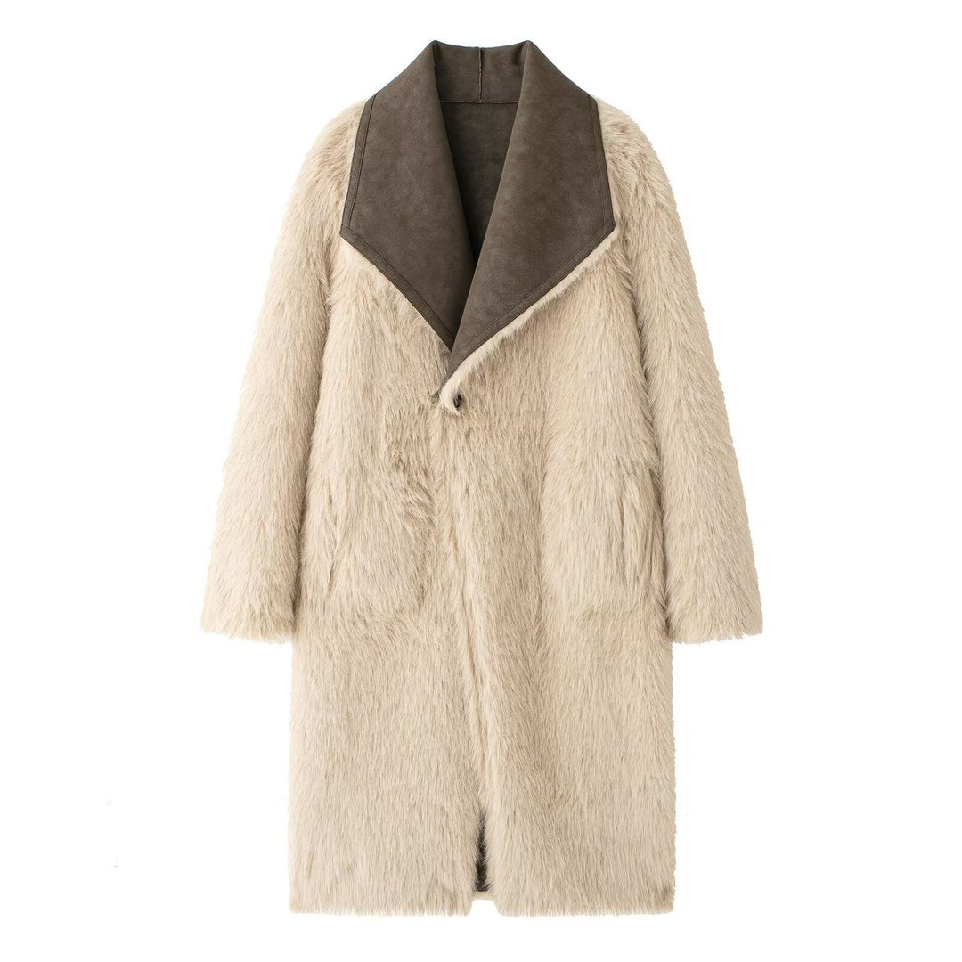 Drune | Shearling-gefütterter Mantel - Vintage-inspirierte Wärme - Kunstleder - Winter-Statement-Stück