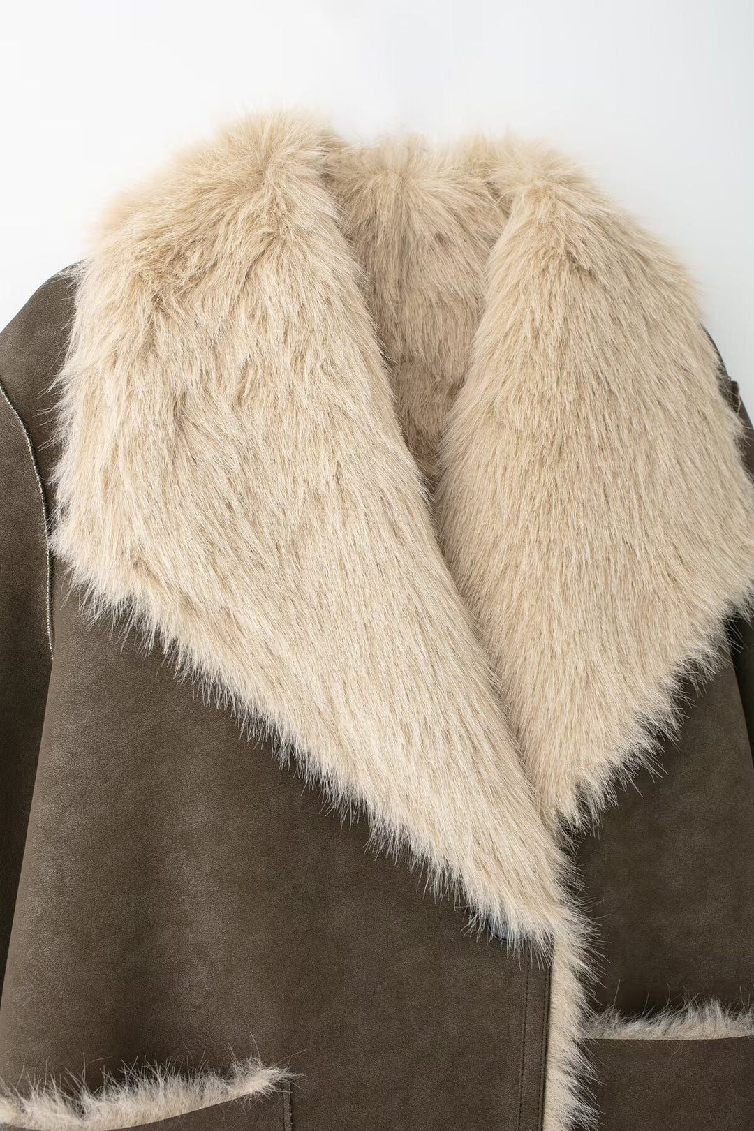 Drune | Shearling-gefütterter Mantel - Vintage-inspirierte Wärme - Kunstleder - Winter-Statement-Stück