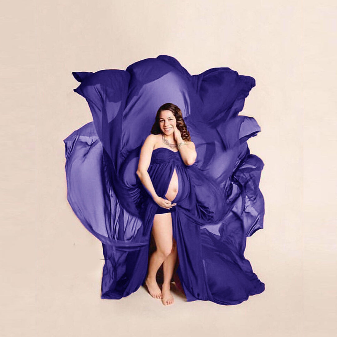 Frauen strapless fließendes Abendkleid Drune