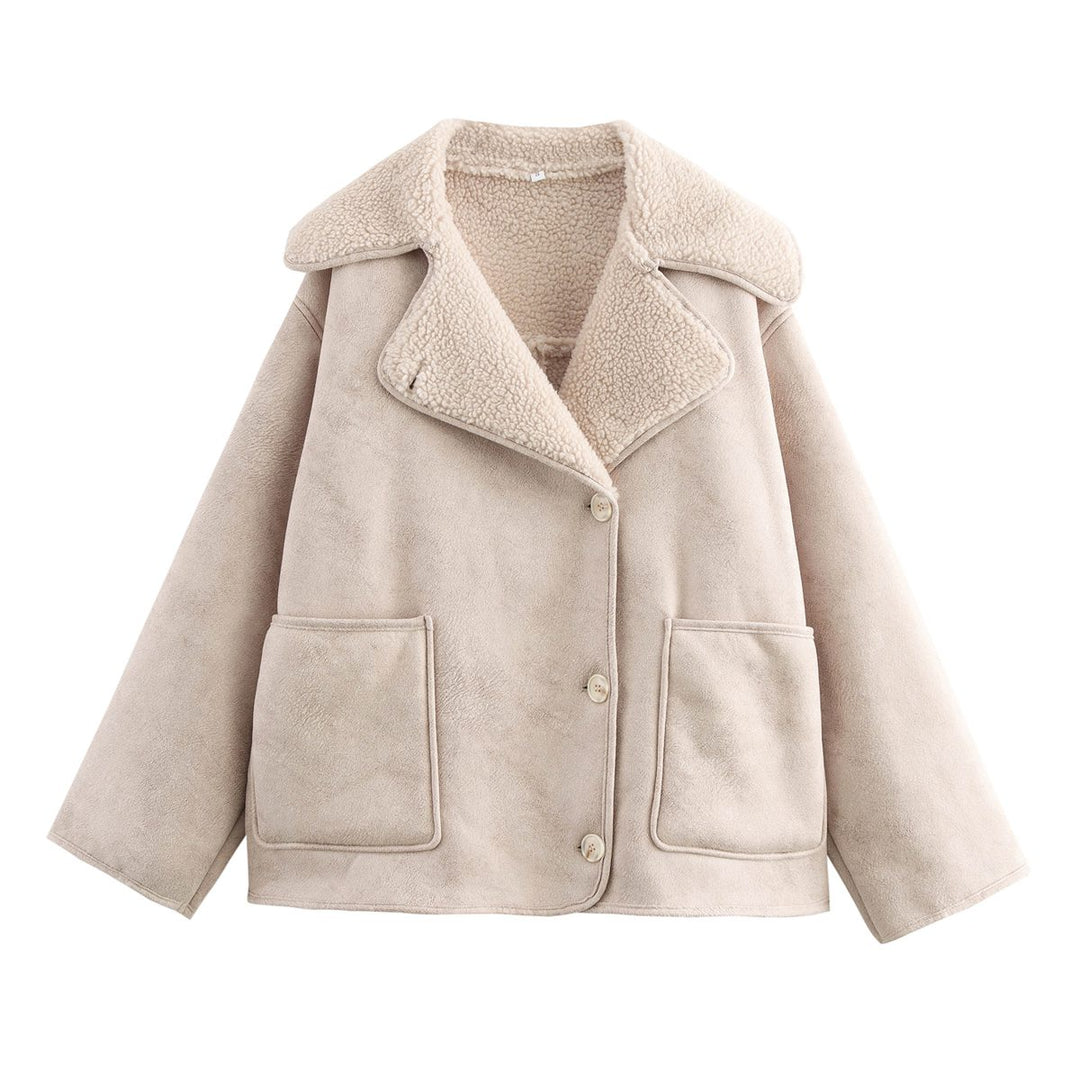 Drune | Shearling Mantel - Gemütliches & Warmes Design - Plüschstoff - Winterfertige Oberbekleidung