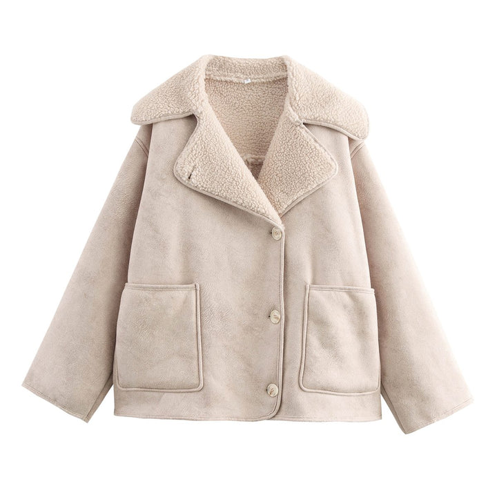Drune | Shearling Mantel - Gemütliches & Warmes Design - Plüschstoff - Winterfertige Oberbekleidung