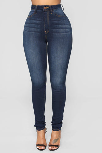 Damen Hochgezogene Skinny Jeans im komfortablen Stretch-Material Drune