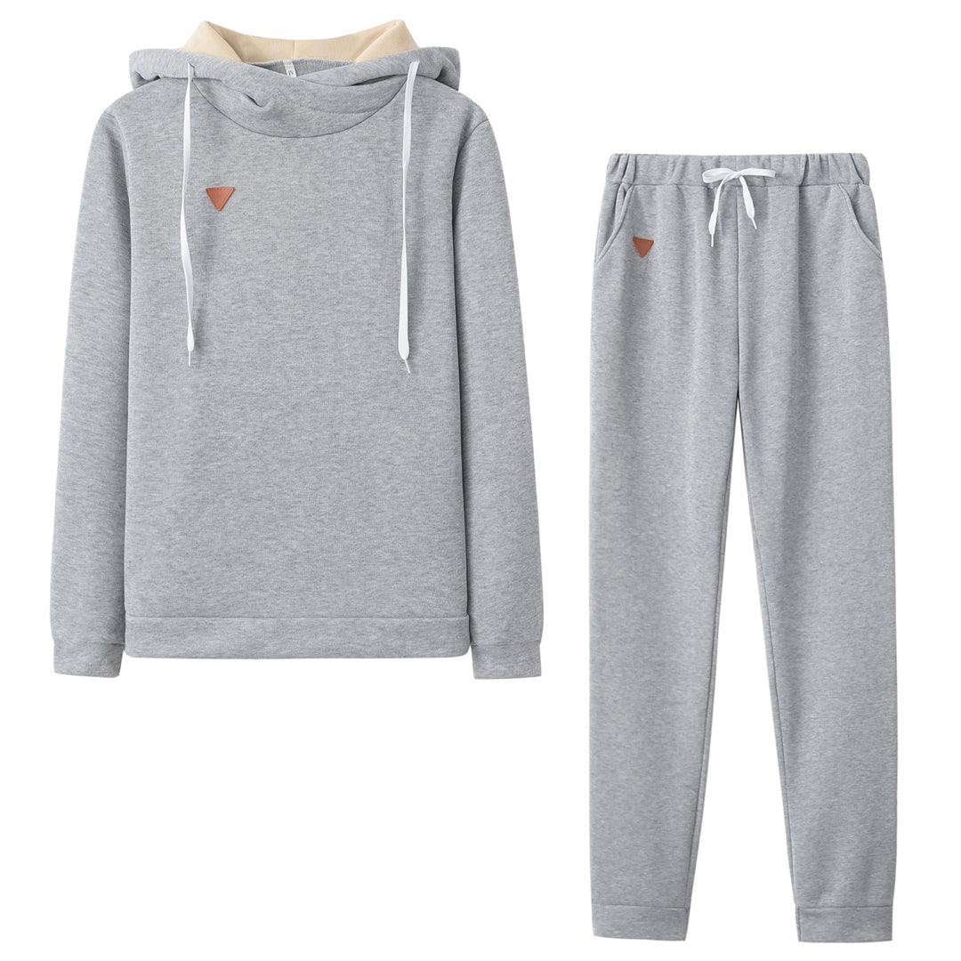 Damen gemütliches Hoodie- und Jogginghose-Set Drune