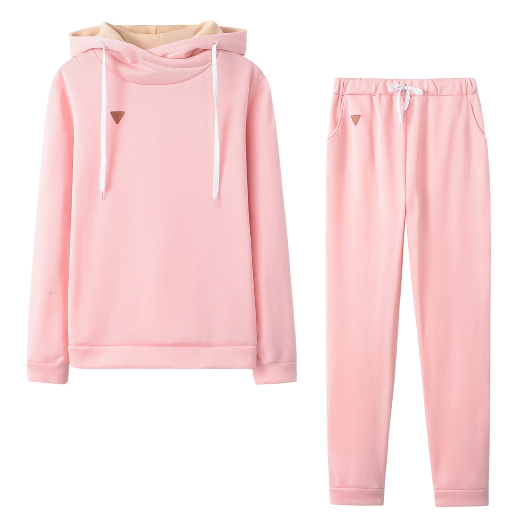 Damen gemütliches Hoodie- und Jogginghose-Set Drune