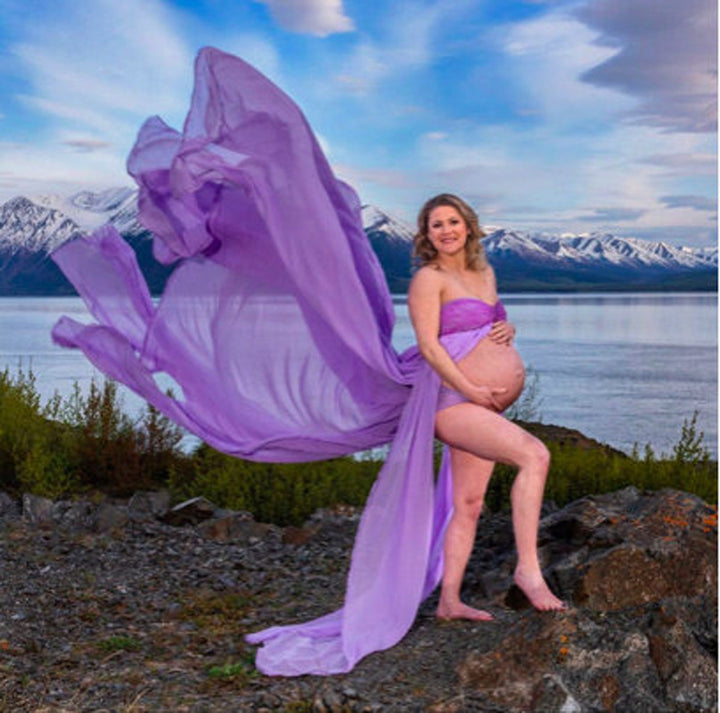 Frauen strapless fließendes Abendkleid Drune