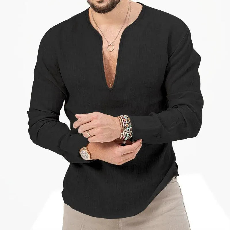 Drune | Herren Leinen Langarmhemd