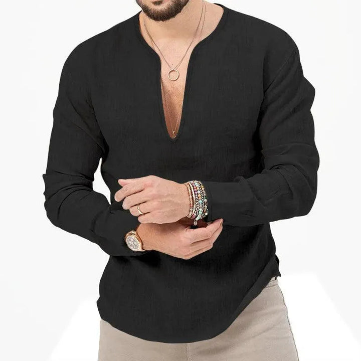 Drune | Herren Leinen Langarmhemd