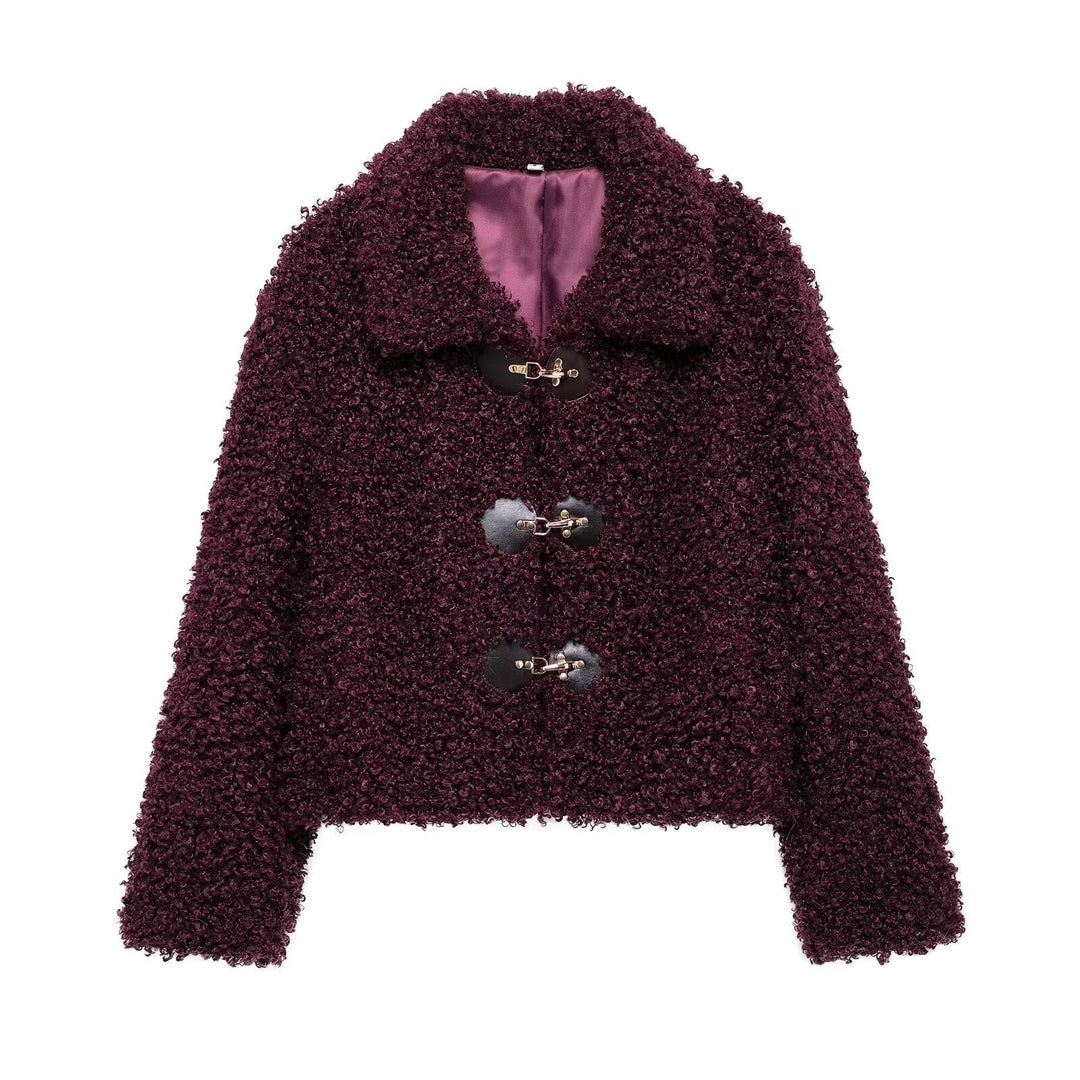 Drune | Faux Shearling Jacke - Texturiert Teddy Stil - Bequemes Polyester-Mischgewebe - Trendige Winteroberbekleidung
