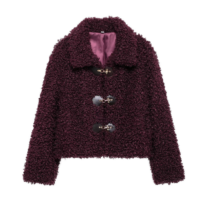 Drune | Faux Shearling Jacke - Texturiert Teddy Stil - Bequemes Polyester-Mischgewebe - Trendige Winteroberbekleidung