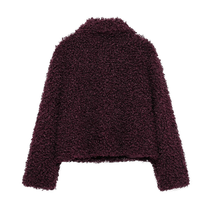 Drune | Faux Shearling Jacke - Texturiert Teddy Stil - Bequemes Polyester-Mischgewebe - Trendige Winteroberbekleidung