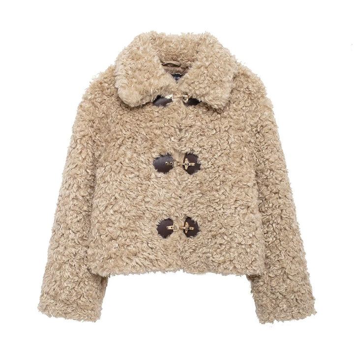 Drune | Faux Shearling Jacke - Texturiert Teddy Stil - Bequemes Polyester-Mischgewebe - Trendige Winteroberbekleidung