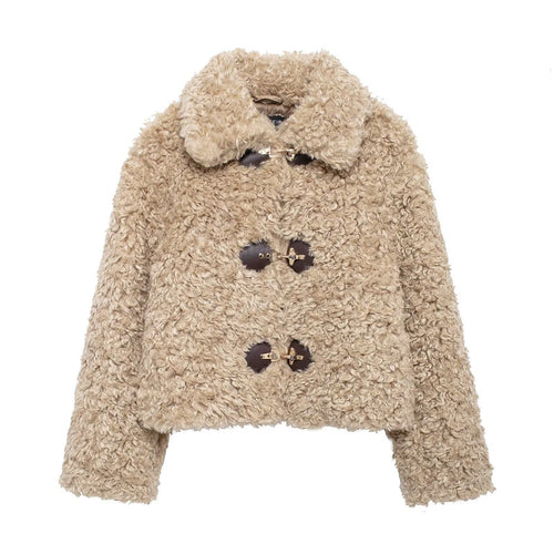 Drune | Faux Shearling Jacke - Texturiert Teddy Stil - Bequemes Polyester-Mischgewebe - Trendige Winteroberbekleidung