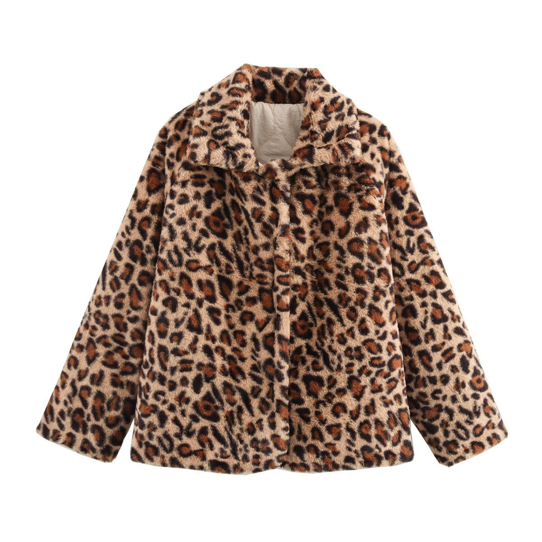 Drune | Steppjacke - Leopardenmuster-Detail - Warmes Polyester-Mischgewebe - Vielseitige Winteroberbekleidung