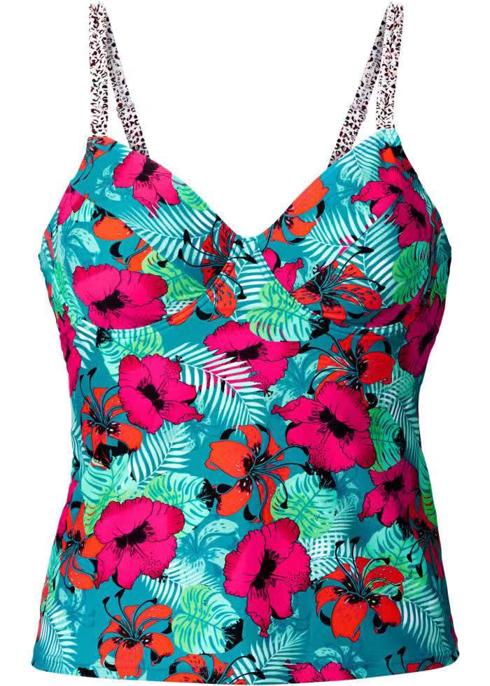 Damen Floral Tankini-Oberteil Drune