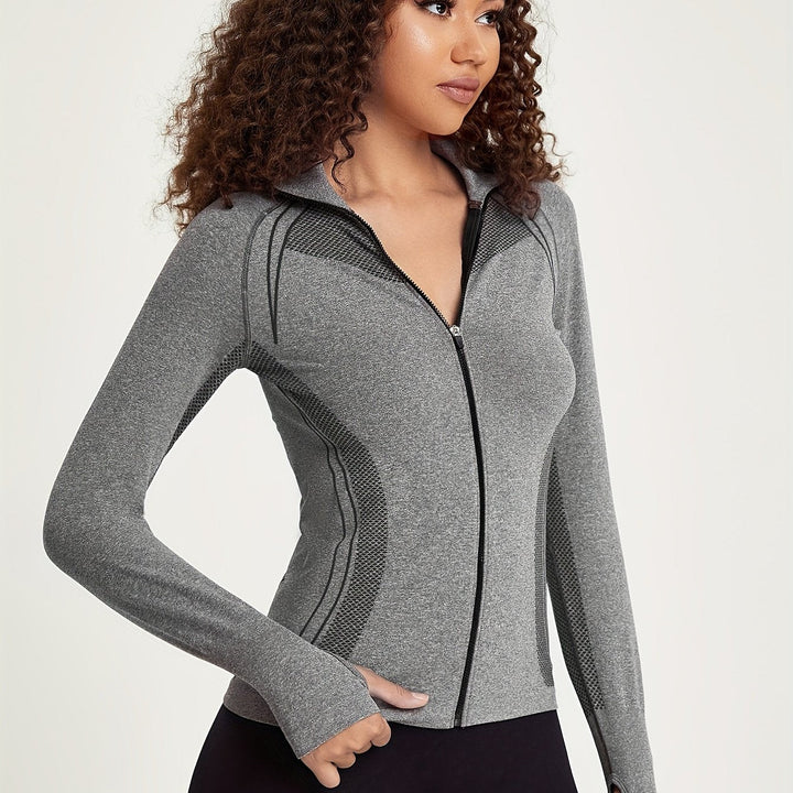 Drune | Sportliche Damen Trainingsjacke mit Langen Ärmeln und Streifendekoration