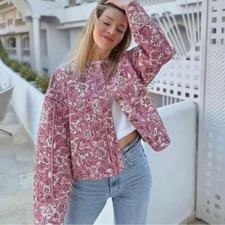 Drune | Gesteppte Jacke mit Blumenmuster
