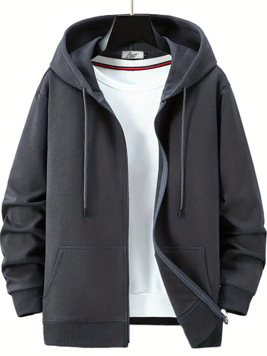 Drune | Lässiger Herbst Full Zip Hoodie mit Kordelzug für Männer